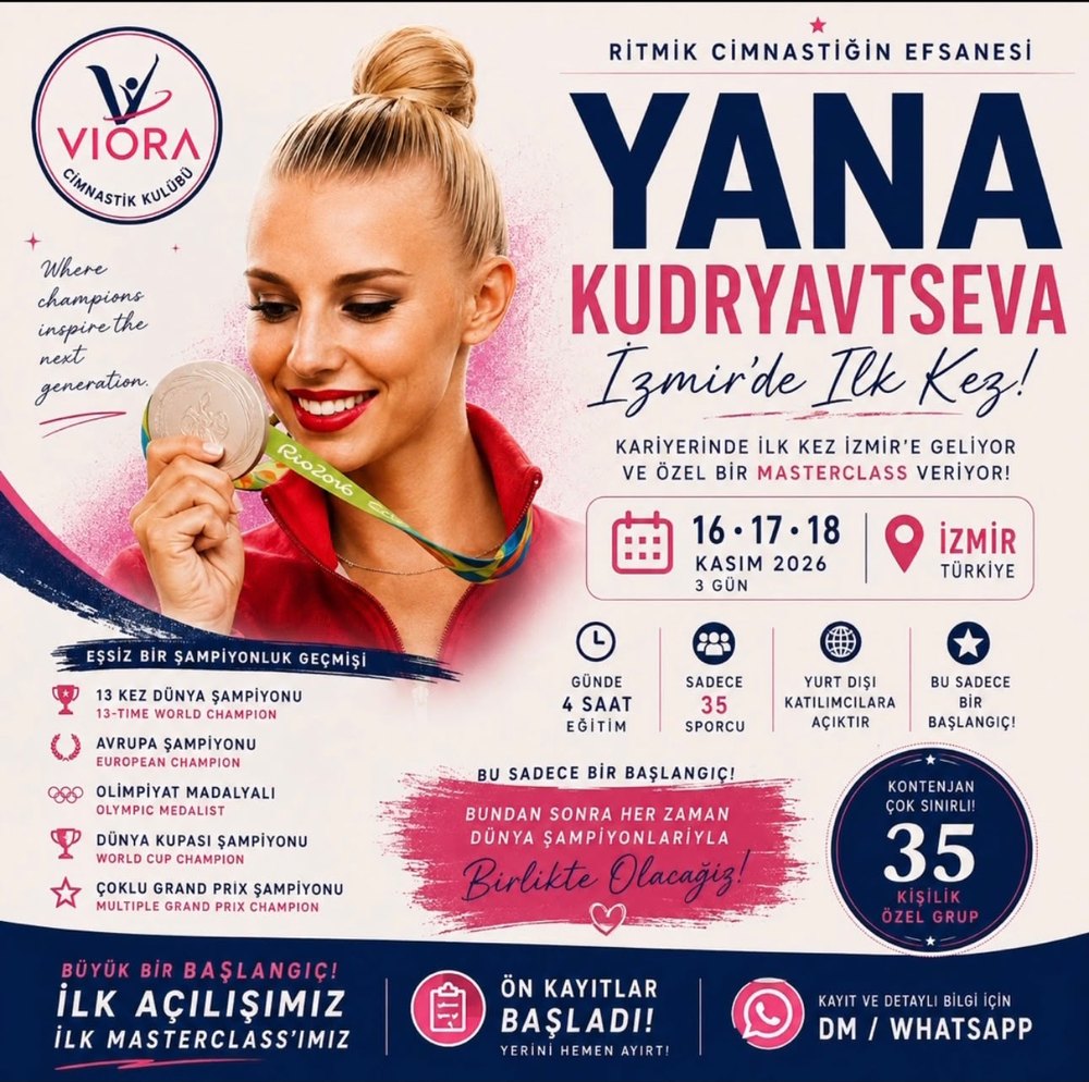 Yana Kudryavtseva Masterclass afişi — 16-18 Kasım 2026, İzmir